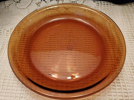 ANCHOR HOCKING 9&quot; PIE PLATE AMBER #460 - £8.31 GBP