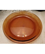 ANCHOR HOCKING 9&quot; PIE PLATE AMBER #460 - £8.12 GBP