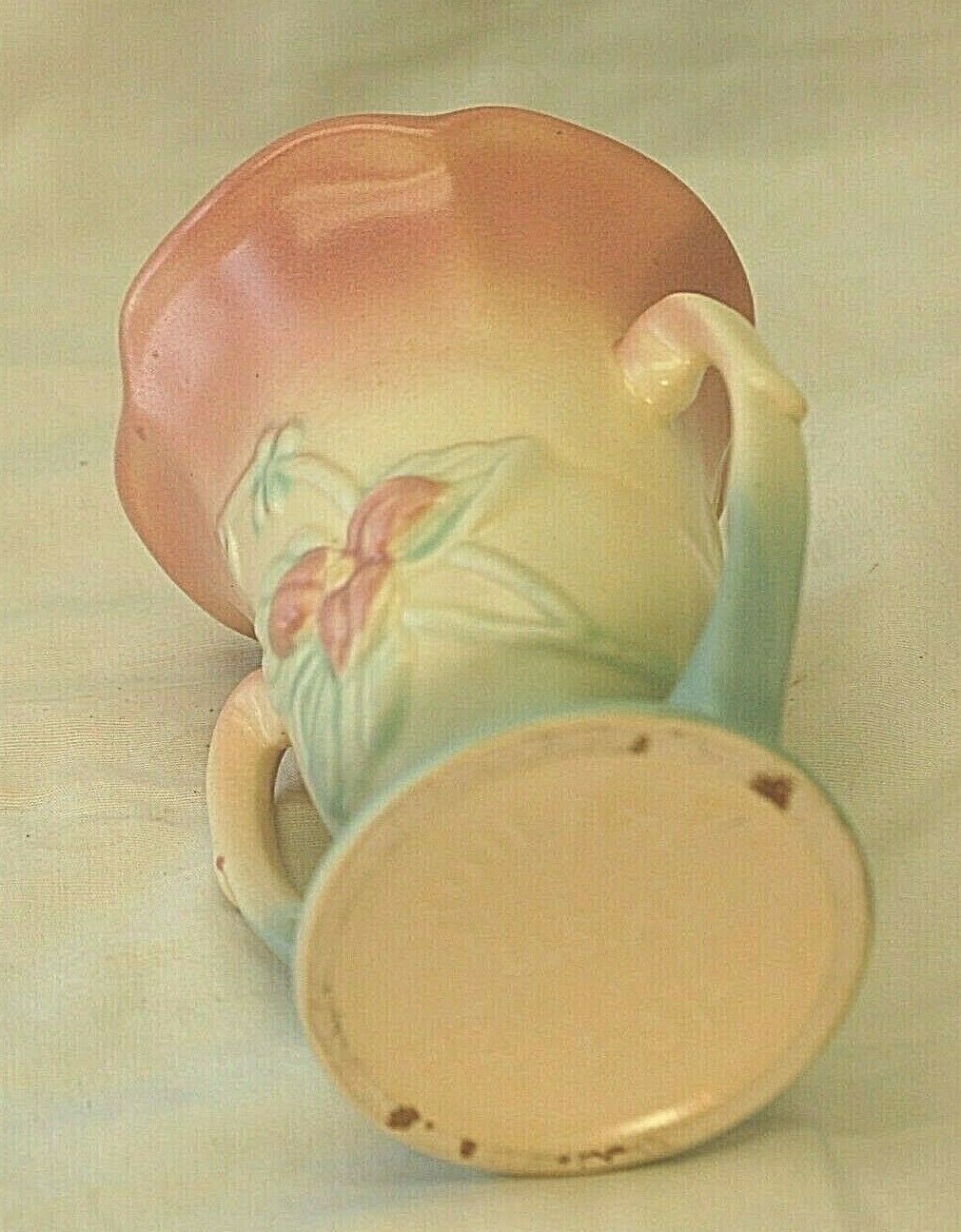 Hull Art Pottery Vase Art Deco Wild Flowers Doubled Handle W-3 Vintage 1940s USA Item image 4
