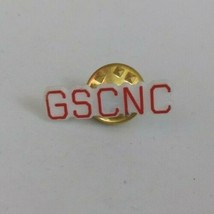 Vintage GSCNC Red &amp; White Plastic Lapel Hat Pin - £4.18 GBP