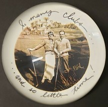 Vintage Glass Paperweight &quot;So Many Clubs and So Little Time!&quot; Signed - £21.62 GBP