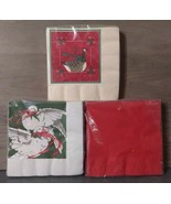 Hallmark Vintage Christmas Napkins 3pks 3ply 10x10 16 Each Red Goose Doves - $23.20