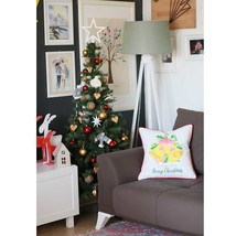 18&quot;X18&quot; Christmas Bells Printed Decorative Throw Pillow Cover - £28.16 GBP