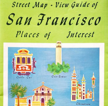 1970 San Francisco Bay Street Map View Guide 2 Sided Vintage Places Cali... - $29.99