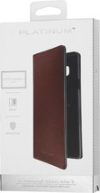 NEW Platinum Genuine Leather Folio Wallet Case for Samsung Galaxy Note 9 Brown - £5.56 GBP