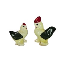 Vintage Bug House Bone China Chicken Rooster Hen Miniature Figurine Set - $17.99