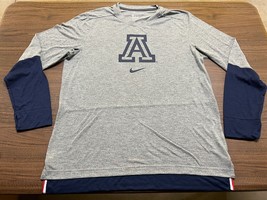 Arizona Wildcats Men&#39;s Gray/Blue Long-Sleeve Shirt - Nike Dri-Fit - XL - $16.99