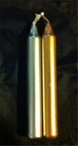 One each Silver &amp; Gold Ritual Chime (Mini) Candles! - $3.91