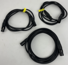 Lot of 3 x XLR Male to Female Microphone Cable Balanced 3 Pin Connector ... - $22.76