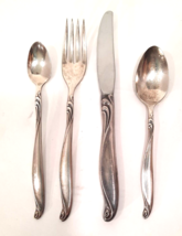 Vintage Rogers Oneida Ltd. Child&#39;s 4 Piece Silverware Set Silver Plated Marked - $15.71