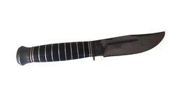 Antique WWII Hunting Knife – Solingen Germany, Leather Sheath, Wood Handle, 8.5&quot; - £79.48 GBP