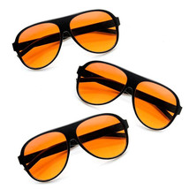 3 Pairs Pilot Light Blocker Sunglasses Amber Lens Driving Glasses Eyewea... - $34.19