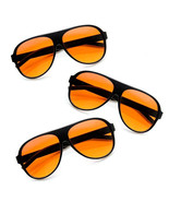 3 Pairs Pilot Light Blocker Sunglasses Amber Lens Driving Glasses Eyewea... - $38.99