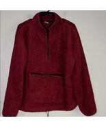 No Boundaries Burgundy Fleece 1/4 Zip Sweatshirt - $12.11 CAD