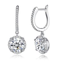 Certified 4 Carats 8Moissanite Diamond Earrings For Women 100% 925 Sterling Silv - £104.83 GBP