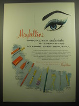 1960 Maybelline Cosmetics Ad - Maybelline specializes exclusively in eve... - £11.71 GBP