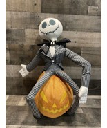 Nightmare Before Christmas Jack Skellington on Pumpkin Halloween Greeter... - £22.54 GBP