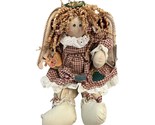Handcrafted Angel Cloth Doll with Reindeer Ornament by Quilted Treasures - $10.98