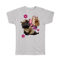 Silky Terrier Yorkshire : Gift T-Shirt Pets Fashion Dogs Animals Puppies Flowers - £14.15 GBP