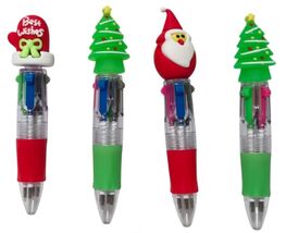 4Pc Mini 4-Color Click Switchable Christmas Ballpoint Pens(Red/Green/Blu... - $9.89