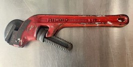 RIDGID Offset 12&quot; Steel Pipe Wrench E12 Red USA Tool - £20.82 GBP