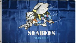 3x5 Blue Seabees Can Do 210D Nylon Flag 3ft x 5ft Banner With USA Decal - $50.99