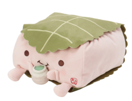 Mochi Cushion Hannari Sakuramochi Pink Stuffed Toy Cushion Size M Japan - £32.02 GBP