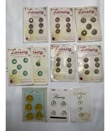Antique Sewing Buttons on Cards Vintage  Glass Lansing Lot - Imported Cr... - $282.69 MXN