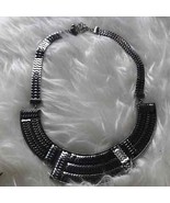 Silver statement piece Aztec necklace - $411.82 MXN