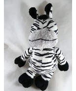 Animal Adventure 2009 Black White Gray Zebra Stuffed Animal Plush 13&quot; - $13.56 CAD