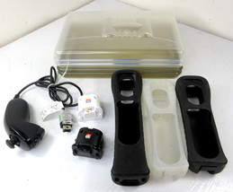 Wii MOTION PLUS Adapter Lot/Bundle Controller Sleeves, Nunchuck, Black, ... - $39.55