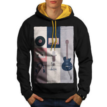 Wellcoda Vintage Instruments Mens Contrast Hoodie, Retro Casual Jumper - £31.13 GBP