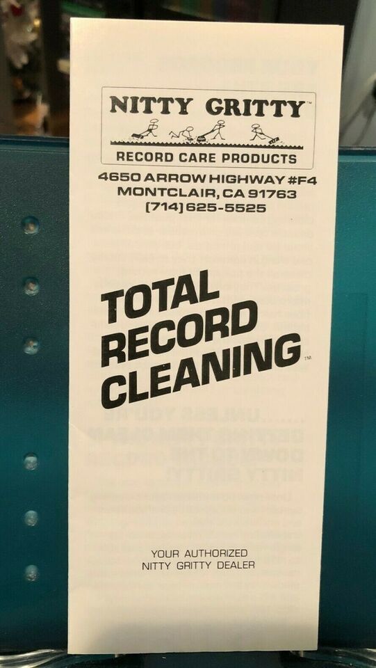 NITTY GRITTY RECORD CARE PRODUCTS BROCHURE (8 PAGE FOLDOUT) - $5.50