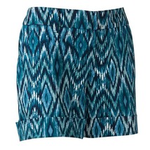 Apt. 9 Misses Ikat Blue Cuffed Shorts - £11.98 GBP