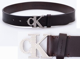 Calvin Klein Men&#39;s Leather Belt Size 90 ( 33 34 And 36 Us) CK05 T1G - £64.14 GBP
