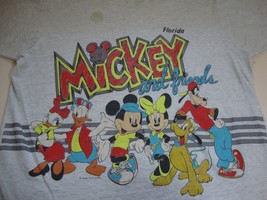 Vintage Mickey Mouse &amp; Friends Walt Disney World Minnie Goofy T Shirt Sz L - £21.79 GBP