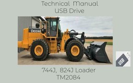 John Deere 744J and 824J Loader Repair Technical Manual TM2084 - £14.90 GBP+