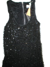 New $995 Womens 2 NWT Dress Designer Adam Lippes Sequin Black Dress Silk USA  - $1,361.25