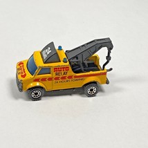 Matchbox Breakdown Van Yellow Auto Relay 24 Hours Towing 1985 Toy Car - £7.95 GBP