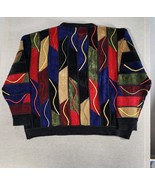 Montechiaro Italy Multi Color Mens XXL/56 Crew Neck Coogi Style Textured... - $116.62 CAD