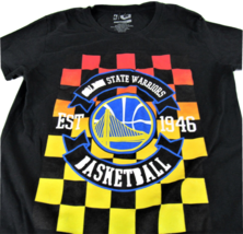 Golden State Warriors T-Shirt Kids Size Medium Black Basketball NBA Logo Brand - £10.02 GBP