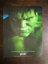2003 Incredible Hulk Got Milk? Full Page Original Color Ad - £4.45 GBP