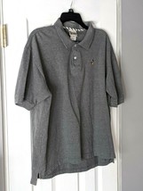 Disney Mens Polo Shirt Embroidered Mickey Mouse Gray Short Sleeves 100% ... - $7.87