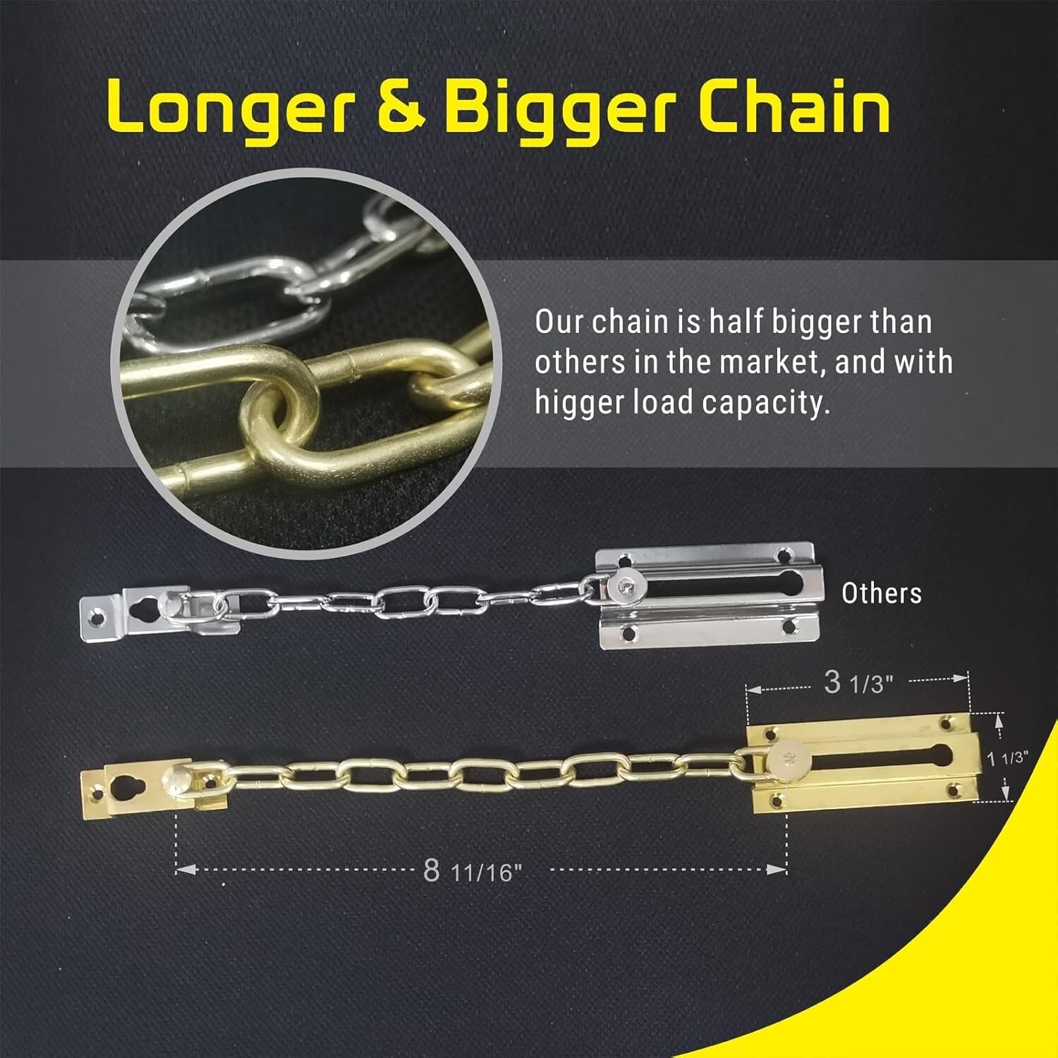 Door Chain Guard, Heavy-Duty Home Security, Sturdy and Rust-Resistant Door Brass Item image 6