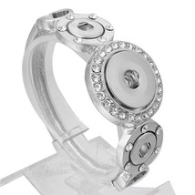 Hot Sale Snap Jewelry Metal Snap Bracelet Bangle Rhinestone Bracelet Fit 18mm 20 - £8.91 GBP