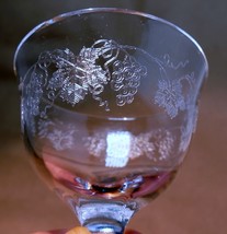 Cambridge Grape Cordial Etched / Crème De Menthe Glasses  - Set of 6 Lot Wine - $55.40
