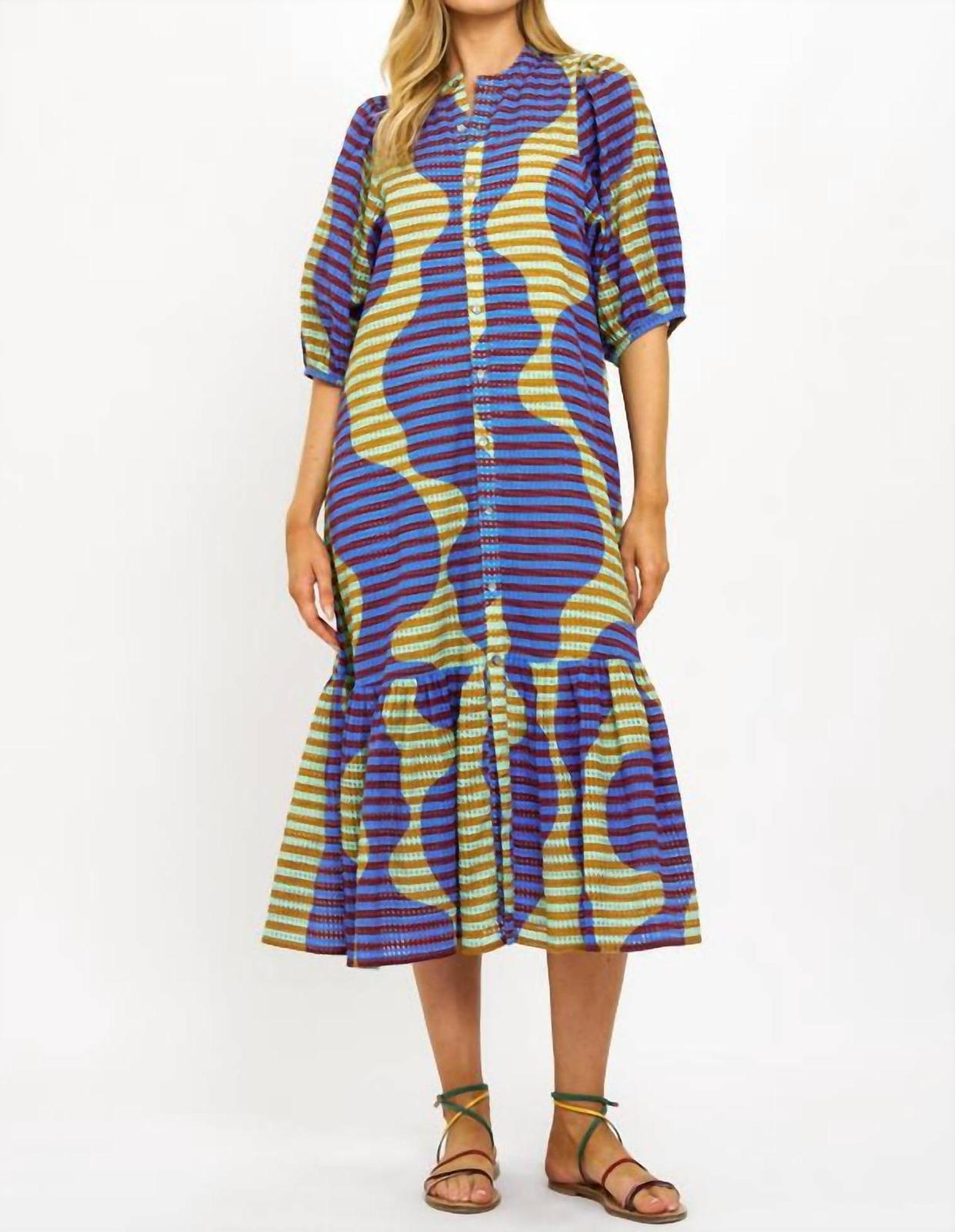 Oliphant puff sleeve midi dress size L - $228.69
