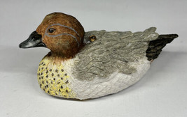 Duck Christmas Ornament 4.5&quot;L Cabin Nature Decor Hand Painted Grey Winged - £6.66 GBP