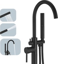 Besy Freestanding Bathtub Faucet Tub Filler Free Standing, Matte Black F... - $197.91