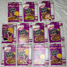 1990's-2000's Empty Raisin Bran 20OZ Cereal Boxes Lot of 11 SKU U199/228 - $34.99